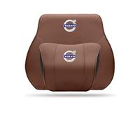 MCHHYL Car Headrest for Volvo EX30 2023 2024, Head Support Pillow Headrest Headrest Cushion Car Seat Pillow Travel Comfort Cushion,Brown-One headrest and one lumbar support