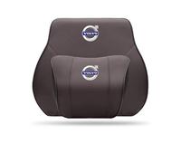 MCHHYL Car Headrest for Volvo S60 2014-2021 2022 2023 2024, Head Support Pillow Headrest Headrest Cushion Car Seat Pillow Travel Comfort Cushion,Coffee-One headrest and one lumbar support