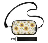 MCHIVER Bees Crossbody Bags for Women Cell Phone Purses | Small Crossbody Wallet Purse, with Adjustable Strap, for Daily Use