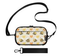 MCHIVER Bees Crossbody Bags for Women Phone Wallet | Small Crossbody Travel Wallet, with Triple Compartments, for Daily Use