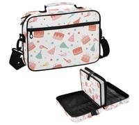 MCHIVER Cake Bible Cover for Women Hiking Beach | Detachable Shoulder Strap, Zipper Pocket, with Handle, Fits Bibles up to 10.2x7.1x2 in, for Lady Men