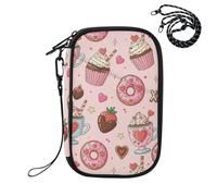 MCHIVER Cupcake Donut Pink Passport Holder for Travel Passport Holders Bag