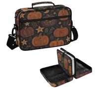 MCHIVER Fall Bible Cover for Women Church Books Holder | Detachable Shoulder Strap, Zipper Pocket, with Handle, Fits Bibles up to 10.2x7.1x2 in, for Christmas Graduation