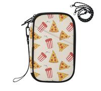 MCHIVER Food Pizza Beige Passport Holder for Travel Passport Wallet | Water Resistant Travel Organizer Case Credit Card Clutch Bag for Women Men