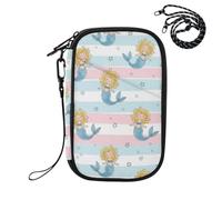 MCHIVER Mermaids Stripes Passport Holder for Travel Family Passport Holder