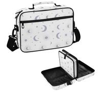 MCHIVER Moons Bible Cover for Women Bible Bag Cover Cases | Detachable Shoulder Strap, Zipper Pocket, with Handle, Fits Bibles up to 10.2x7.1x2 in, for Mother Lady