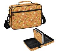 MCHIVER Pizza Bible Cover for Women Church Protective | Detachable Shoulder Strap, Zipper Pocket, with Handle, Fits Bibles up to 10.2x7.1x2 in, for Christians Birthday