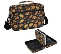 MCHIVER Pizza Bible Cover for Women Large Bible Tote Bag Organizer | Detachable Shoulder Strap, Zipper Pocket, with Handle, Fits Bibles up to 10.2x7.1x2 in, for Christmas Graduation