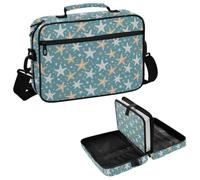 MCHIVER Starfish Bible Cover for Women Church Bag Bible | Detachable Shoulder Strap, Zipper Pocket, with Handle, Fits Bibles up to 10.2x7.1x2 in, for Birthday