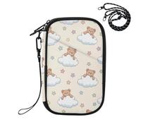 MCHIVER Teddy Bear Cloud Passport Holder for Travel Wallet