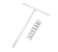 MCHkR 3 8in Drive T Handle Wrench with Spinning Fast Labour Saving Socket Driver and 8mm to 14mm Sleeves Model 3 8in Spinning T Handle Wrench