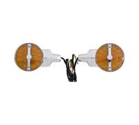 MCHkR LED Turn Signals Compatible With Touring Electra Road King FLHR FLHTC Heritage Classic FLSTC Motorcycles(LED -2 wire -Orange)
