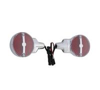 MCHkR LED Turn Signals Compatible With Touring Electra Road King FLHR FLHTC Heritage Classic FLSTC Motorcycles(LED -2 wire -Red)