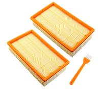 MCHNIC 2 x Flat Pleated Filter for Würth ISS 35, ISS 35-S, ISS 45-M, ISS 55-S Vacuum Cleaner Industrial Vacuum Cleaner Multi-Purpose Vacuum Cleaner for Würth 0702400191, 0702400367