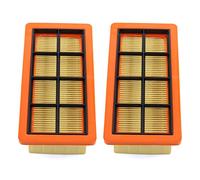 MCHNIC 2 x Flat Pleated Filters for Kärcher 6.415-953.0 AD2 AD3 AD4 Premium AD 3.000, AD 3.200 Ash Vacuum Cleaner Dust Cleaning Filter