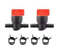 MCHNIC 2 x Petrol Tap Fuel Shut-Off Valve with Clamps for Briggs & Stratton 493960 494768 698183 697947 Garden Brush Cutter Lawnmower