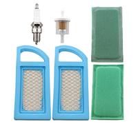 MCHNIC 2x air filter pre-filter with spark plug, petrol filter for Briggs & Stratton 613022 650821 697152 697775 698413 797007 794421 5079 4213 OHV 10-13.5 HP engine