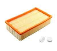 MCHNIC 2x Dry Flat Filter for Karcher 6.904-367.0, 6.907-012.0 fits KM 70/30 C Bp, NT 20/1 Ap, NT 35/1 Ap, NT 35/1 Tact, NT 45/1 Tact, NT 361 ECO, NT 561 ECO, NT611 ECO Vacuum Cleaner