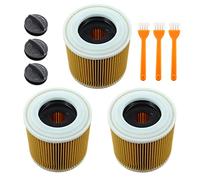 MCHNIC 3 x cartridge filter cartridges for vacuum cleaners, dry vacuum cleaners, wet vacuum cleaners, Kärcher A 2204 2254 2101 2201 WD2 WD3 MV2 MV3 WD2.200 WD3.500 P WD 3.200, such as 6.414-552.0