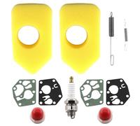 MCHNIC Air Filter Service Kit For Briggs & Stratton 450 500 550 600 Series Classic 35S & Sprint Carburettor Diaphragm Governor Spring 495770 795083 Kit Lawnmower