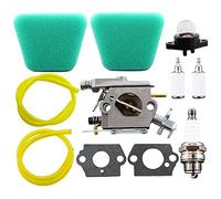 MCHNIC Carburetor Kit for Partner 350 351 McCulloch Mac 333 335 338 435 436 438 440 441 442 444 Walbro WT-622 Repair Accessories Trimmer and Pipe Spark Plug Ignition