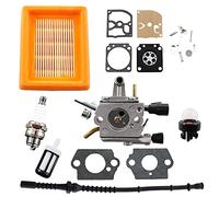 MCHNIC Carburetor Kit for STIHL FS120 FS200 FS020 FS202 FS250 FS250R FS300 FS350 FR350 FS120R FS200R BT120 BT120C BT121 SP200 TS200 HT250 String Trimmer Replace 4134 120 0603, 4134 120 0653