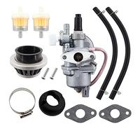 MCHNIC Carburettor with Air Filter Petrol Filter Set for 2-Stroke 47cc 49cc Mini Motorcycle ATV Quad Dirt Bike Pocket Bike Buggy Go Kart