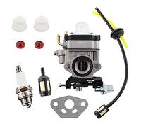 MCHNIC Carburettor with Spark Plug Petrol Filter Fuel Hose Set for AL-KO Alko BC260 B, BC410, BC4535, BC4125, FRS 410, FRS 4125 Brushcutter Brush Cutter