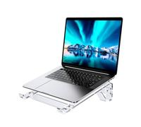 MCHOSE Acrylic Clear Laptop Riser, Laptop Stand for Desk, Computer Laptop Holder Compatible with MacBook Air/Pro, 10 to 15.6" Notebook Computer, Transparent Laptop Stand for Office or Home