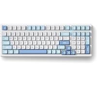 MCHOSE G98 PRO Wireless Gaming Keyboard, Tri-Mode Connection Mechanical Keyboard, Hot Swappable Custom Gasket Structure, Pre-lubed Linear Switches, Double Shot PBT Keycaps, RGB LED Backlit, Blue&White