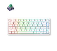 MCHOSE Jet 75 Rapid Trigger Keyboard 75% Percent, Hall Effect Topographic Gaming Keyboard, Wired RGB Custom Mechanical Keyboards with Magnetic Switch, PBT Keycaps, White