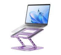 MCHOSE Laptop Stand for Desk, Ergonomic Adjustable Laptop Stand with 360° Rotation, Ventilated Aluminum Riser, Foldable Laptop Holder Compatible with MacBook Air, Dell XPS, 10-17.3" Laptops, Purple