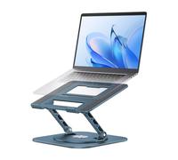 MCHOSE Laptop Stand for Desk, Ergonomic Adjustable Laptop Stand with 360° Rotation, Ventilated Aluminum Riser, Foldable Laptop Holder Compatible with MacBook Air, Dell XPS, 10-17.3" Laptops, NavyBlue