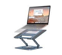 MCHOSE Laptop Stand for Desk, Ergonomic Laptop Riser with 360° Rotating Base, Foldable Notebook Computer Holder Stand Compatible with MacBook Air Pro, Dell XPS, More 10-15" Laptops, Navy