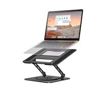 MCHOSE Laptop Stand for Desk, Ergonomic Laptop Riser with 360° Rotating Base, Foldable Notebook Computer Holder Stand Compatible with MacBook Air Pro, Dell XPS, More 10-15" Laptops, Black