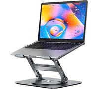 MCHOSE Laptop Stand for Desk, H-Design Computer Laptop Holder, Ergonomic Laptop Riser with 360° Rotating Base, Adjustable Laptop Stand Compatible with MacBook Pro/Air, All 10-17” Laptops, Grey