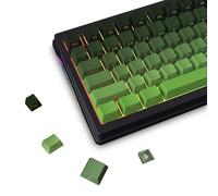 Mciepny 135 Key PBT Keycaps Set Gradient Tea Green Printed Keycaps Double Shot Shine Through Custom Key Caps, OEM Profile,Minimalist Style 60 65 75 100% for Cherry Gateron Kailh MX Switch Keyboard