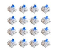 Mciepny ZhouWang Crystal Blue Switch 3 Pin 50gf Clicky Accurate Typing Dustproof Switches,Keyboard Clicker Replacement for Mechanical Gaming Keyboard(70pcs Crystal Blue + 2pcs Kailh Switch)
