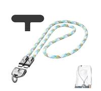 Mciluyaiio 240W Charging Cable with Wearable Bracelet Design,Crossbody & Wrist Strap Lanyard, Lightweight Double Interface,Portable Fashion Fast Charger Cable For Laptops, Phones, Tablets (Blue, 1.2)