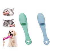 Mciluyaiio Cat Chin Brush, Cat Finger Toothbrush, Chin Scrubber, Pet Dental Care, Finger Brushes for Puppies & Cats (Purple, Green, Blue, Pink, Rose, 2-pack)