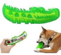 Mciluyaiio Slow Feed Chew and Fetch Crocodile, Dog Slow Feeder Puzzle Toy, Tough Gator Bite and Brush Dog Toys, Snack Stash & Play,Teeth Cleaning Chewing Training for Large, Medium & Small Dogs (L)