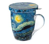 McIntosh Old Masters Vincent Van Gogh Starry Night Fine China Tea Mug with Infuser and Lid (MC020088)