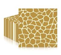 mciskin 20pcs Giraffe Party Paper Napkins,Disposable Cocktail Serviettes Napkins Patterned of Brown Print,Recyclable,Soft Hand Paper Towels for Birthday Party,Children's Day,2-Ply, 13" x 13"