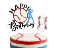 mciskin Baseball 8th Birthday Candles Set,White Number 8 Candle for Cake,Boys 8th Birthday Decorations,Baseball Birthday Decorations Cake Toppers for Boys Kit Ball Game Themed Party Supplies