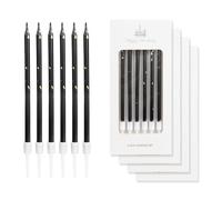 mciskin Birthday Candles for Cake, 24 Pcs Party Candles, Colorful Happy Birthday Cake Candles, Black Gold Cake Decorations, Long Thin Candles Cupcake Candles for Men Women Birthday Wedding Decorations