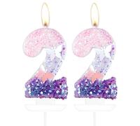 mciskin Butterfly Number 22 Candles for Cake, Purple Pink Butterfly 22th Birthday Cake Topper for Her,Girls 22th Birthday Decorations, Purple Pink 22 Candles for Party,Wedding,Baby Showers Supplies