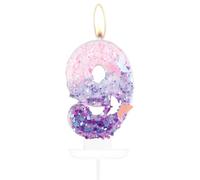 mciskin Butterfly Number 9 Candles for Cake, Purple Pink Butterfly 9th Birthday Cake Topper for Her,Girls 9th Birthday Decorations, Purple Pink 9 Candles for Party,Wedding,Baby Showers Supplies
