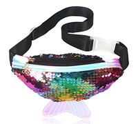 mciskin Girl's Mermaid Fanny Pack - Cute Kids Travel Waist Bag - Crossbody Belt Bag Sport Running Camping Trip -Birthday Gift for Girls (#2)