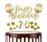 mciskin Gold 70th Birthday Decorations for Women Men,3D Number 70 Candle for Cake,Gold Cake Toppers for Women Men,Glitter Happy 70th Birthday Cake Toppers Balloons for Party Decorations Supplies