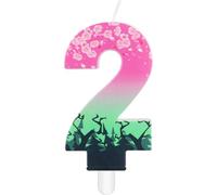 mciskin Pink Green 2nd Birthday Candles,Witch Number 2 Candle for Cake,2nd Birthday Decorations for Girls,Pink and Green Party Decorations,Witch Candles Cake Toppers for Birthday,Wedding Supplies